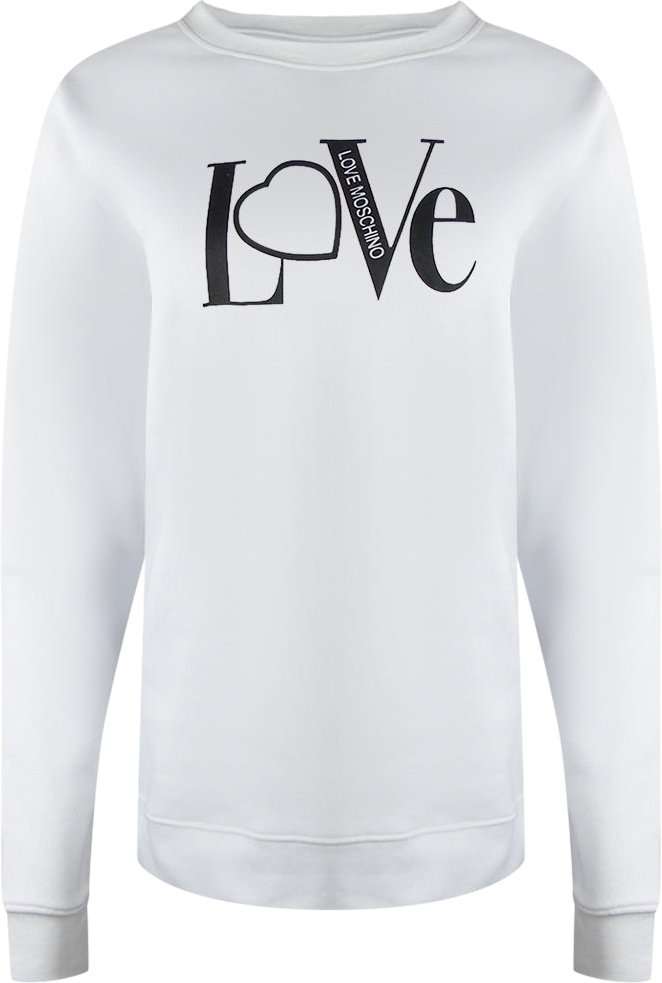 Moschino Bold Love Logo Weißer Pullover