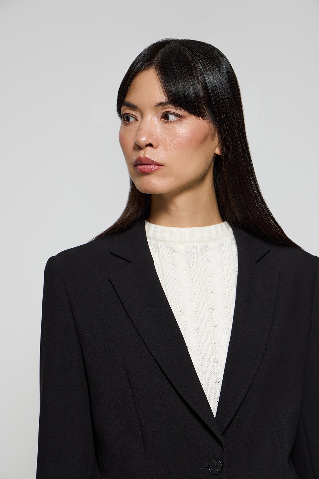 Geknöpfter Blazer schwarz mit Polo Club Details