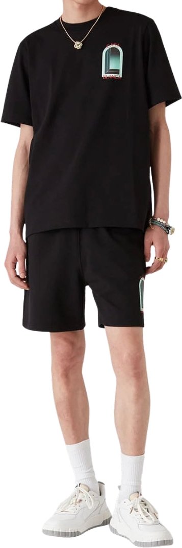 Casablanca L'arche Design Schwarzes T-shirt