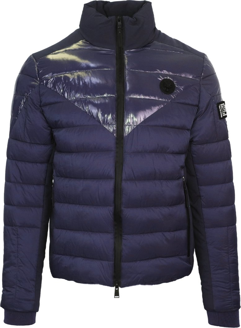 Plein Sport Schlichte gesteppte Jacke in Marineblau