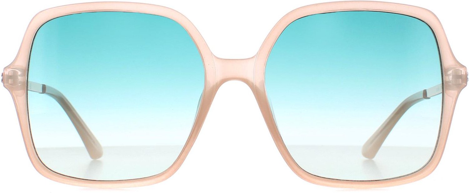 Guess Square Womens Glänzend Beige Grün Farbverlauf GU7845