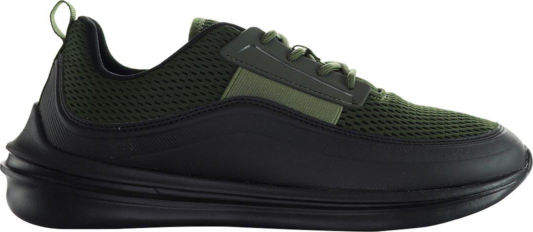 Thumbnail - Henleys Silva Herren Khaki/Black Running Trainer