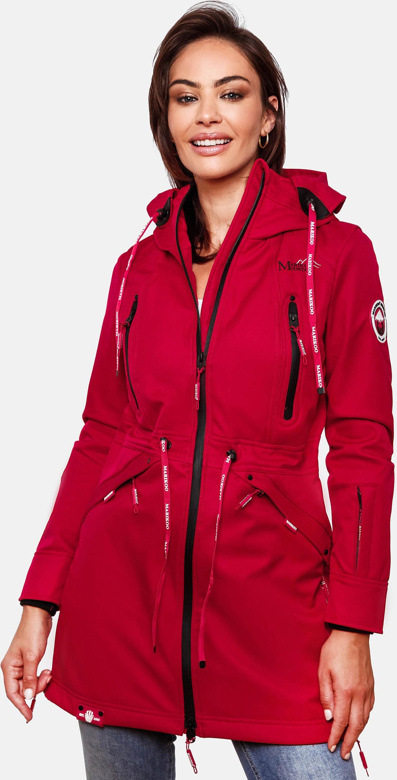 Marikoo Damen Softshelljacke – Racquellee mit Kapuze & Fleecefutter