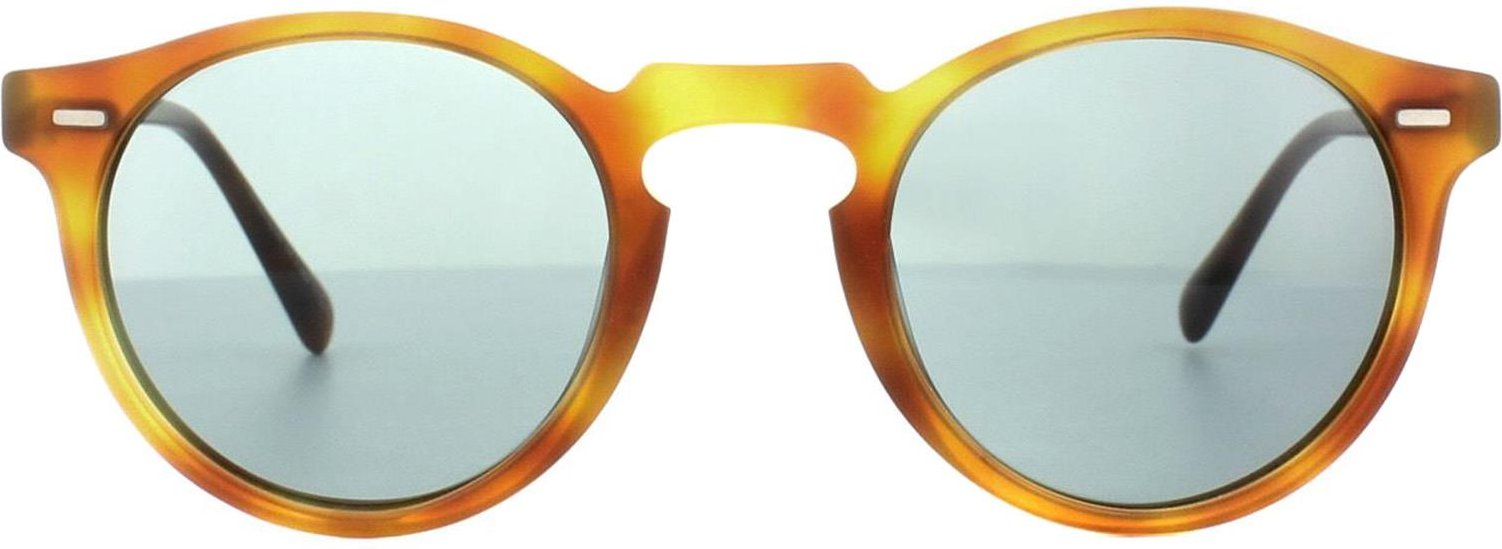 Oliver Peoples Runde Herren Semi Matt Havanna Indigo Photochromic Sonnenbrille