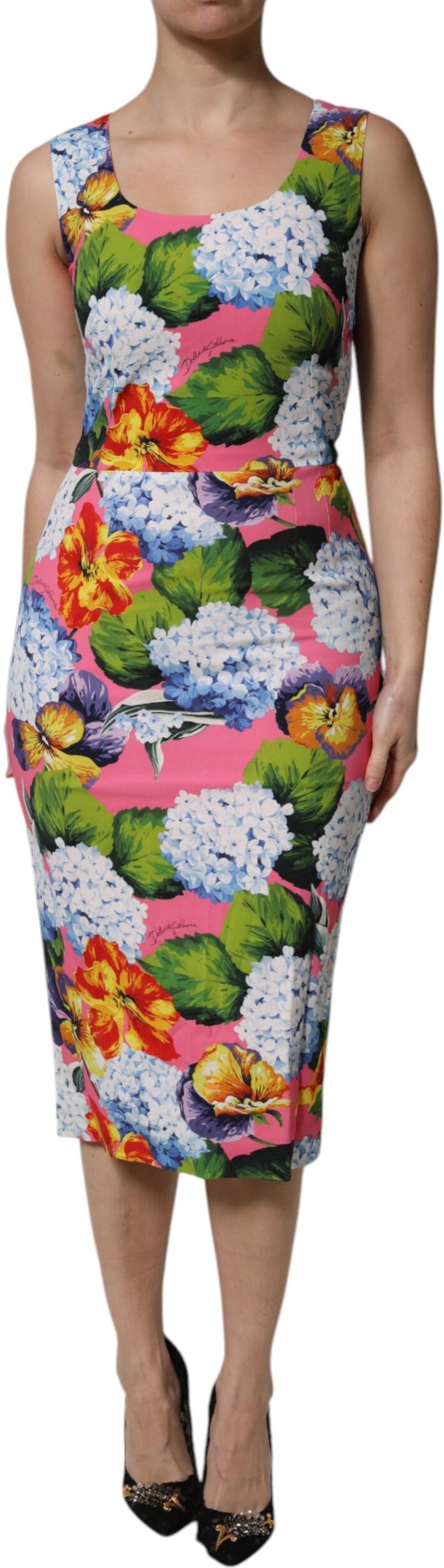 Blumendruck Midi Kleid