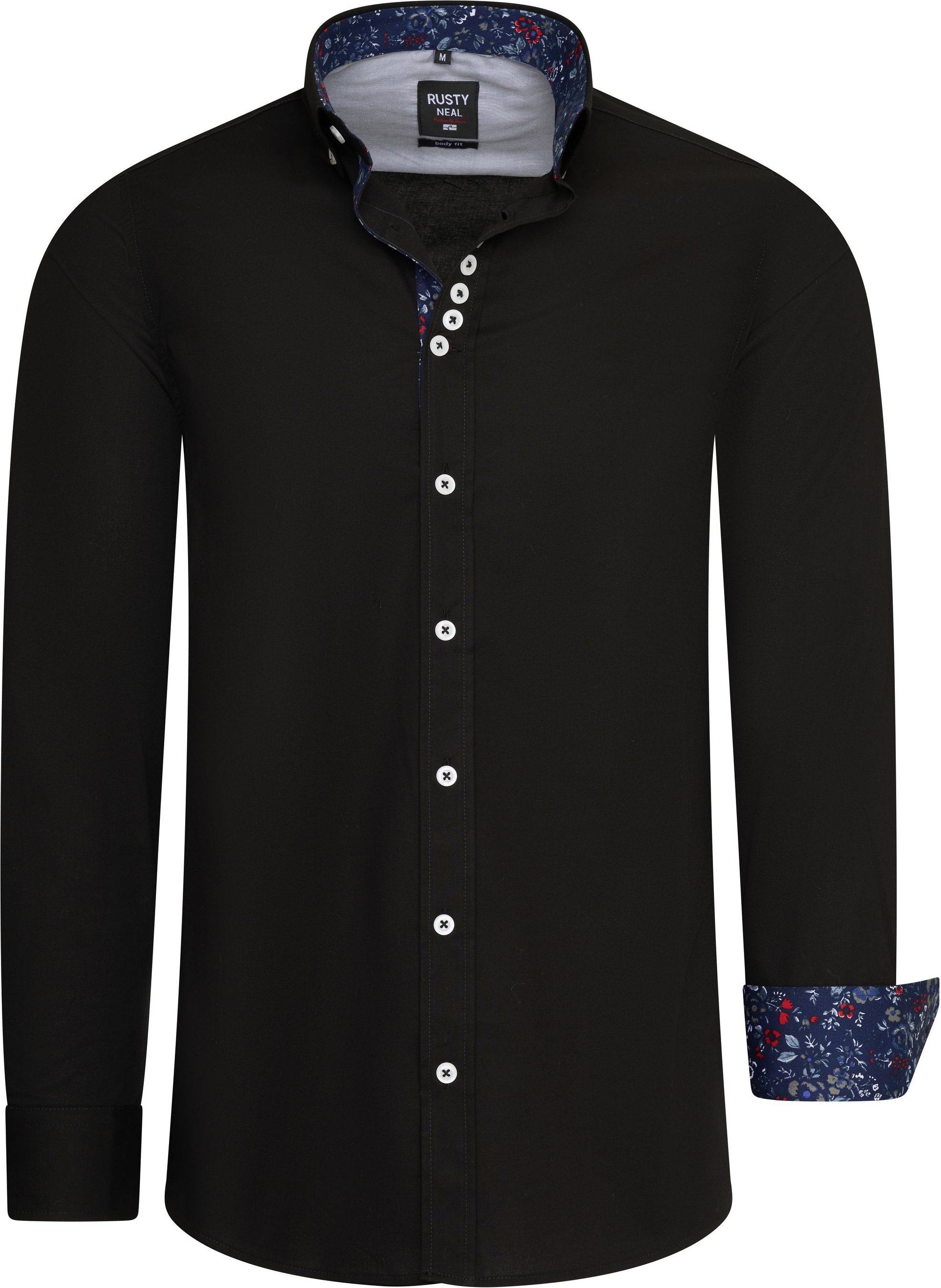 Freizeit Hemd abgesetzt mit Blumen-Muster