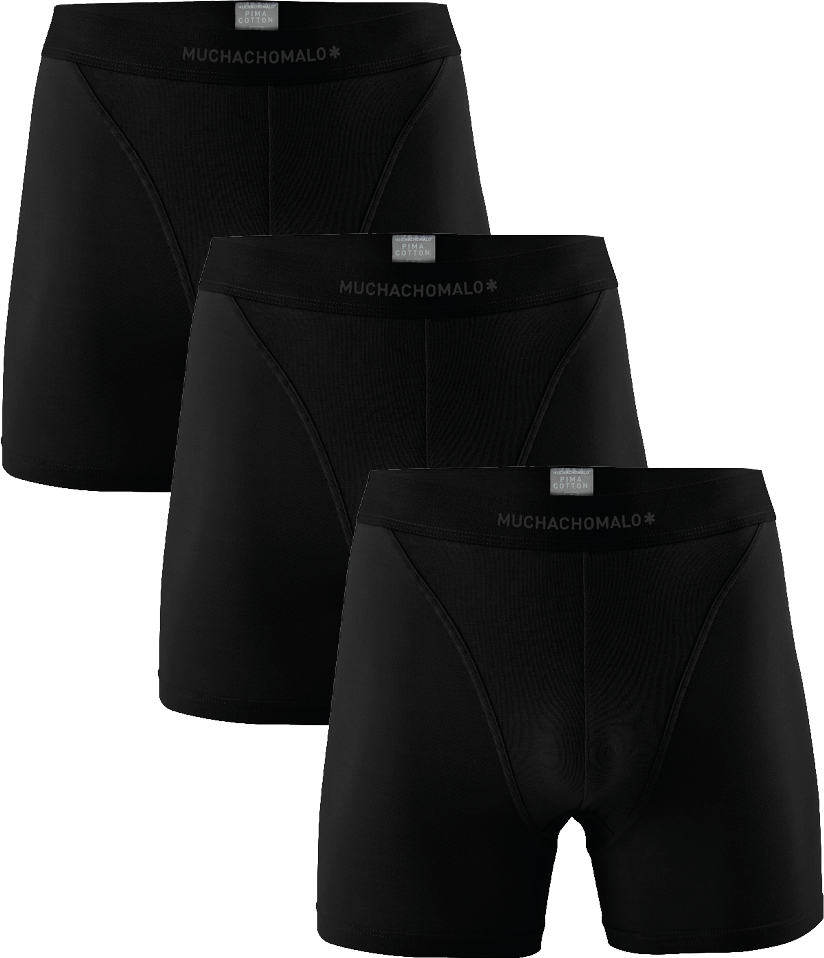 Muchachomalo Herren Pima Baumwolle Boxer Shorts - 3er Pack - Herren Unterwäsche