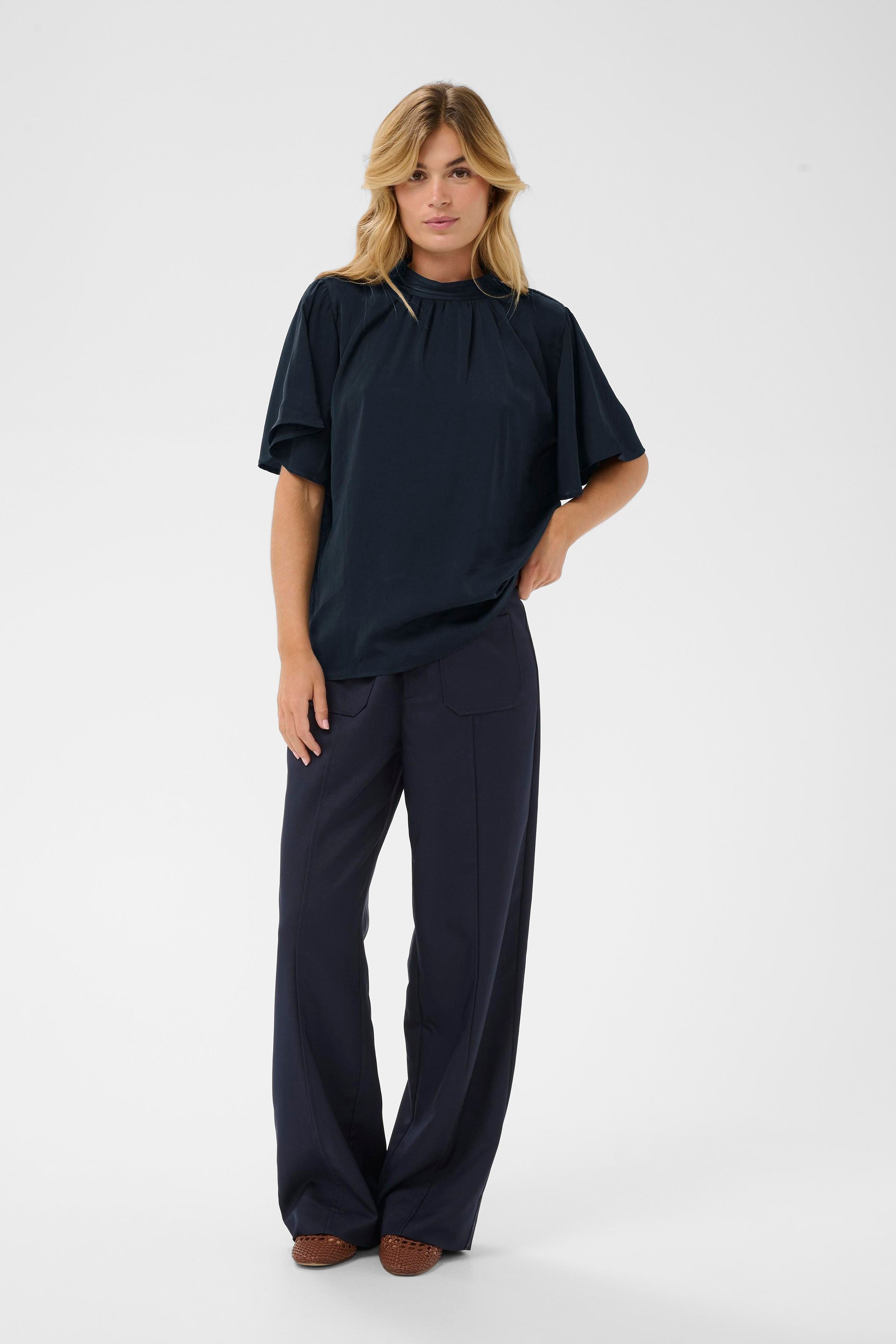 Kurzarm-Bluse AileenSZ Kurzarm-Bluse Gerade Passform