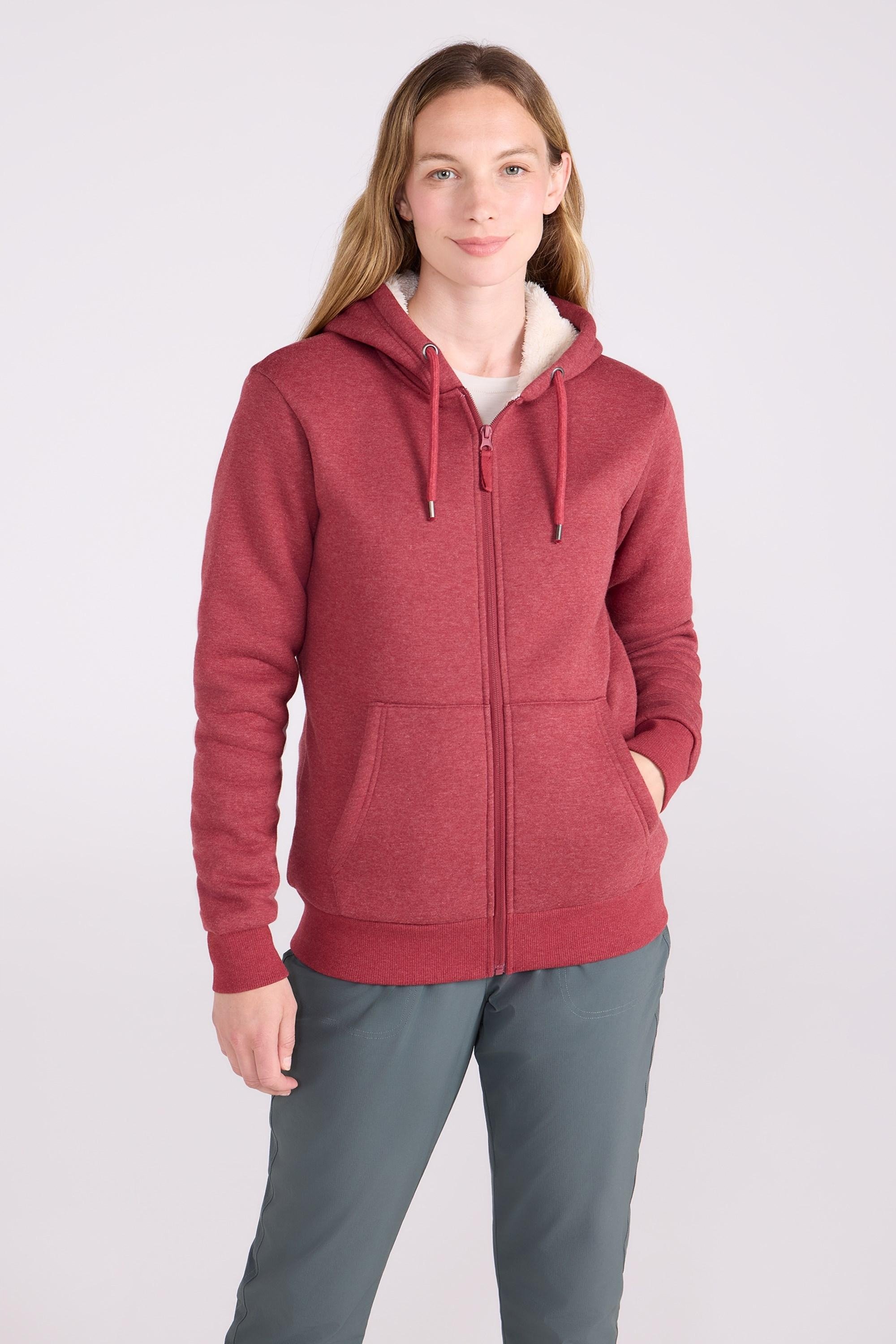Mountain Warehouse - "Dalton" Hoodie mit durchgehendem Reißverschluss Sherpa-Futter für Damen (Rostfarben)