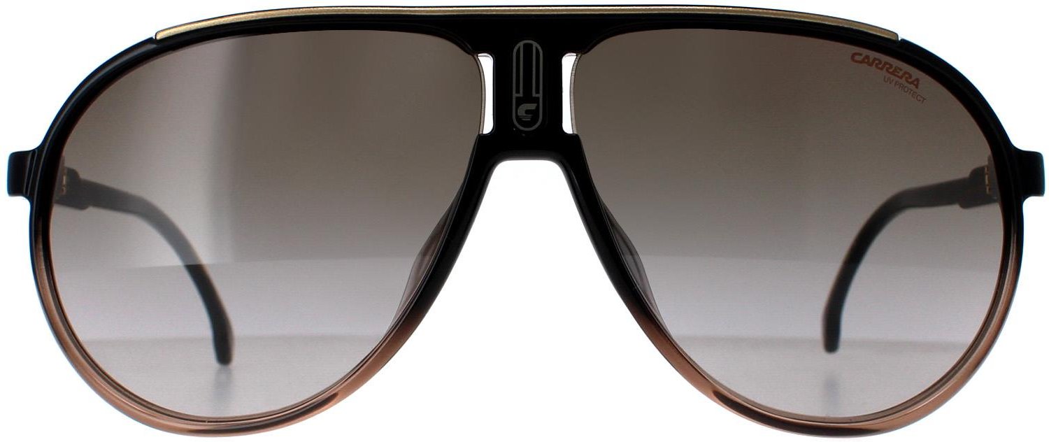 Thumbnail - Carrera Aviator Herren Schwarz Braun Schatten Braun Gradient Champion 65/N