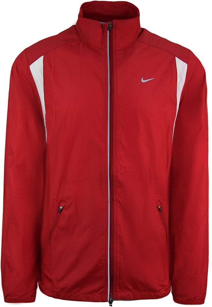 Nike -Logo Langarm Zip Up Red Mens Leichte Jacke 320829 648