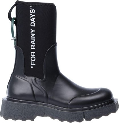 Thumbnail - Off White - "Sponge" Regenstiefel für Damen, Gummi (Schwarz/Weiß)