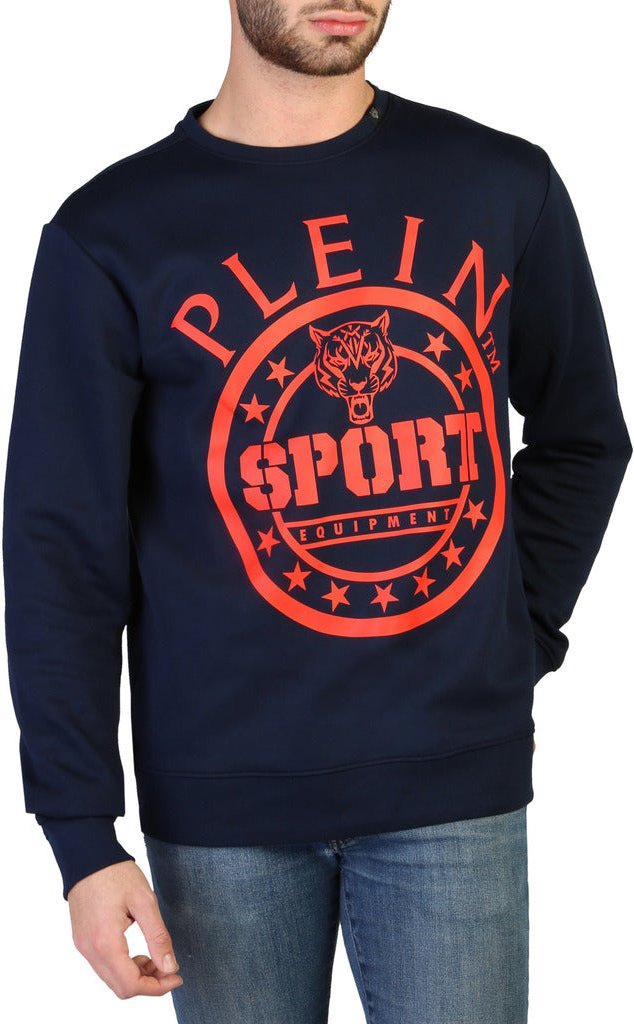 Thumbnail - Plein Sport Herren blauer Baumwollpullover