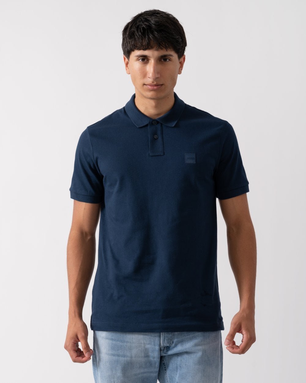 BOSS Orange Passenger Herren Stretch-Cotton Slim-Fit Polo-Shirt mit Logo-Patch