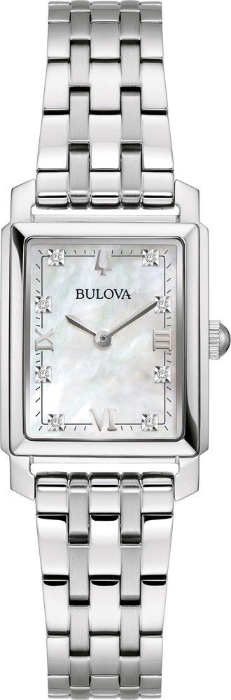 Bulova Sutton Silber Damen Armbanduhr 96P244