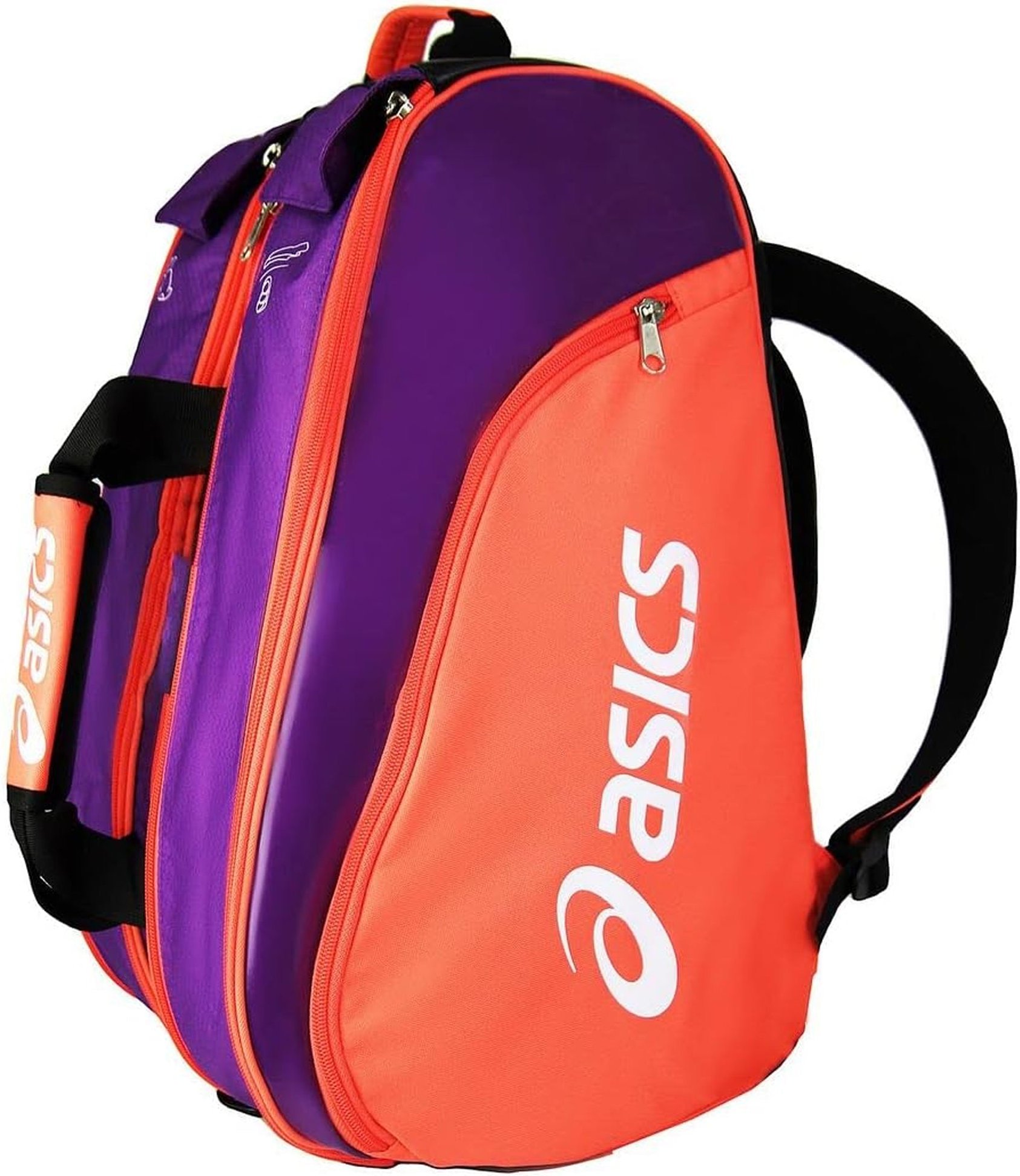 Asics Performance Padeltasche, mittelgroß, orange/violett