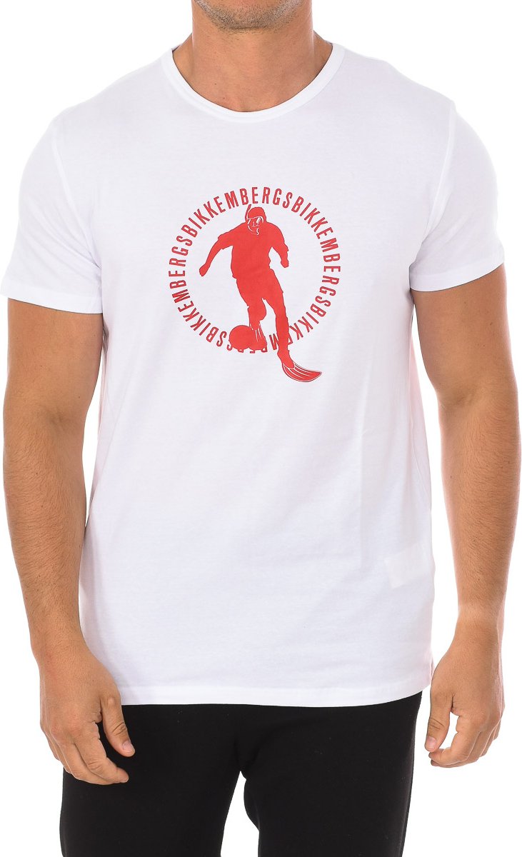 PUPINO Herren-Kurzarm-Rundhals-T-Shirt BKK1MTS02