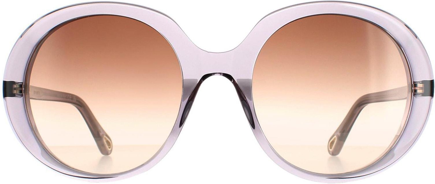 Chloe Oval Womens Transparent Grau Braun Gradient CH0007S