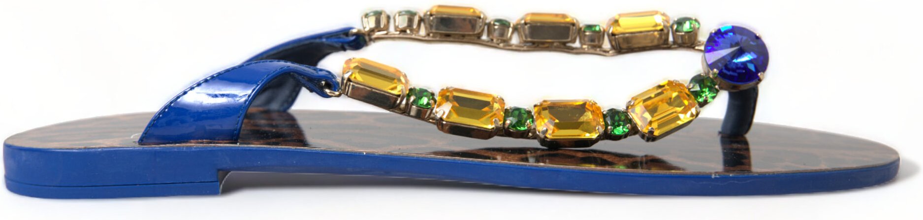 Schmuck-String-Sandalen mit Leopardenmuster