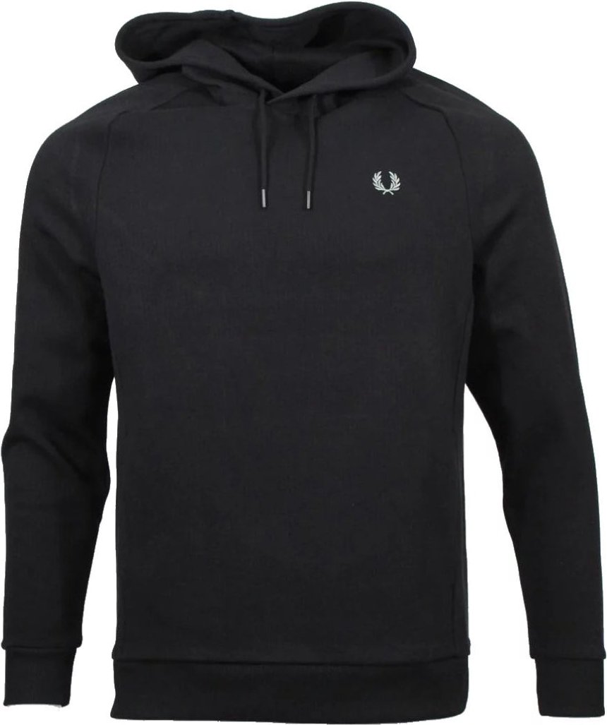 Thumbnail - Fred Perry - Schwarzer Ripstop-Trikot-Hoodie