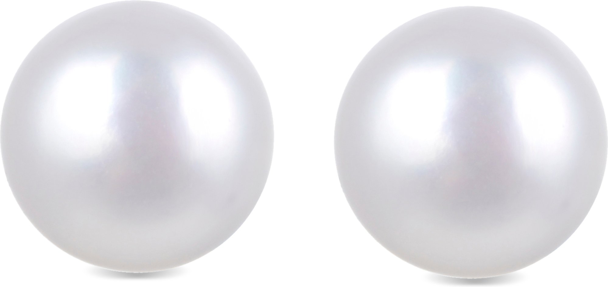 Luxenter Sterling Silber 925 Ohrringe mit weißer Perle in 18K Gelbgold - Basic