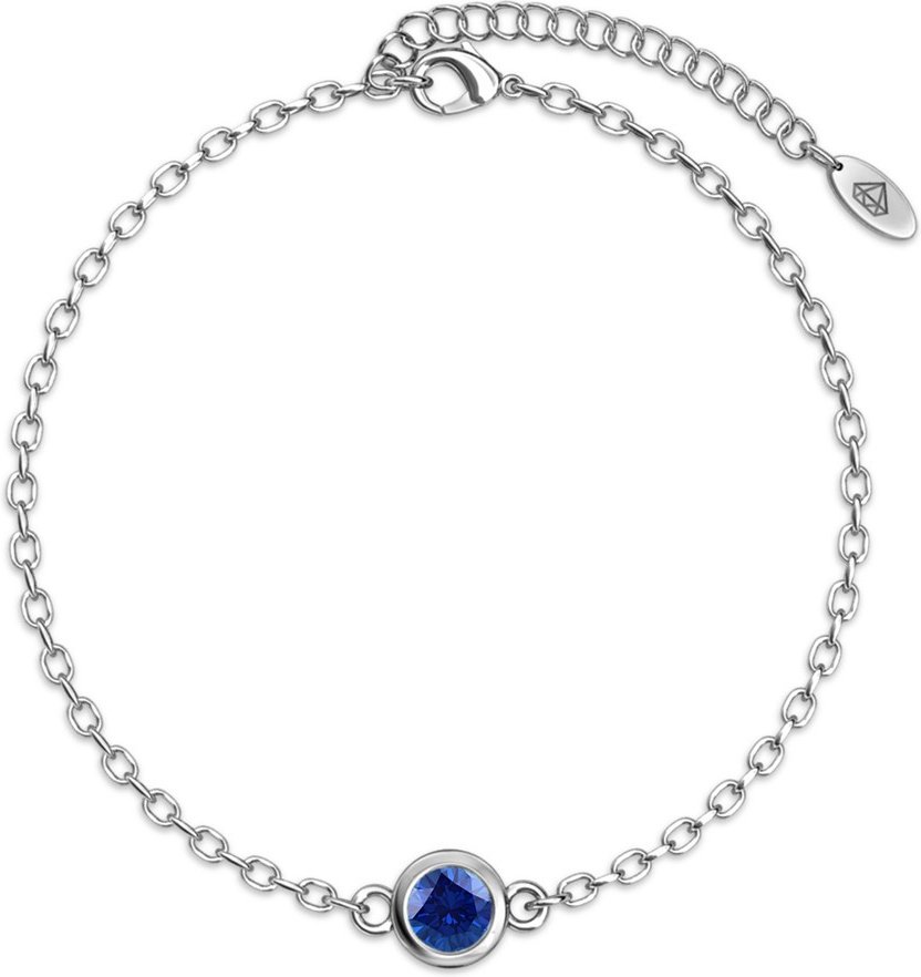Geburtsstein-Armbänder - Silber und Marineblau