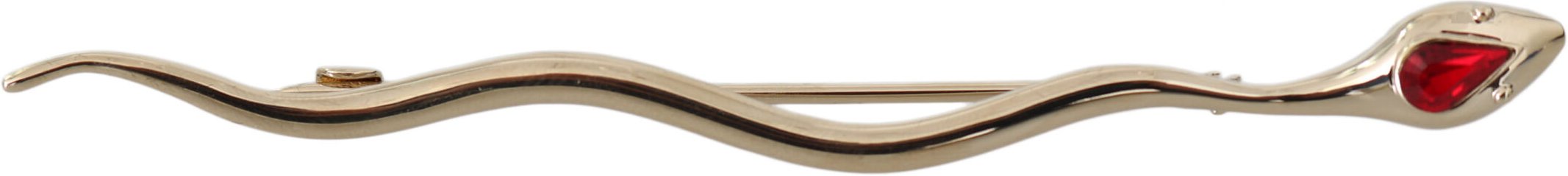 Silberne Messing Kristall Spilla Serpente Brosche Nadel