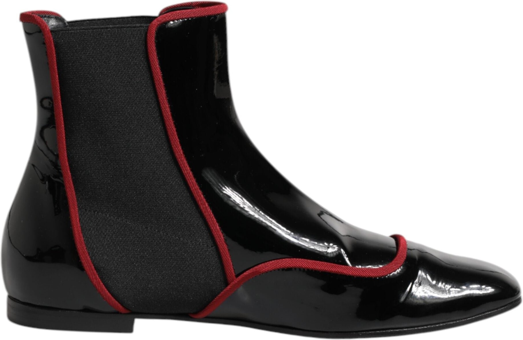 Dolce & Gabbana Schwarze Jackie Knopf Chelsea Boots Schuhe