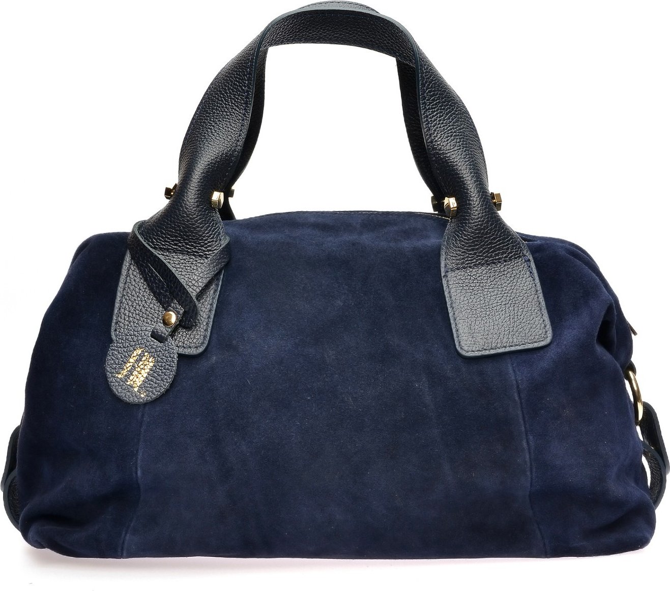 Anna Luchini Blaue Lederhandtasche