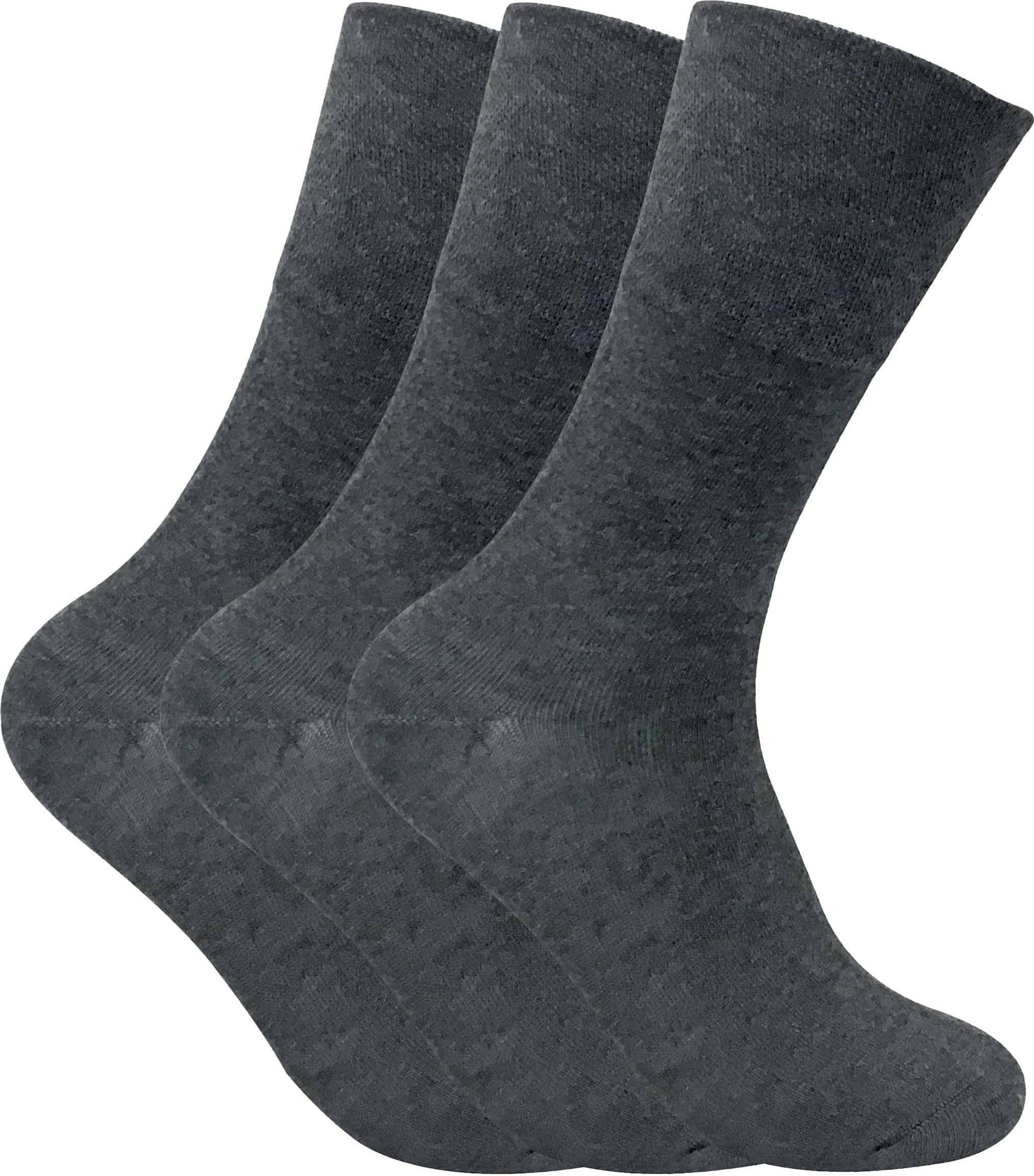 3 Pack Herren nicht elastische thermische Diabetiker Socken für schlechte Durchblutung
