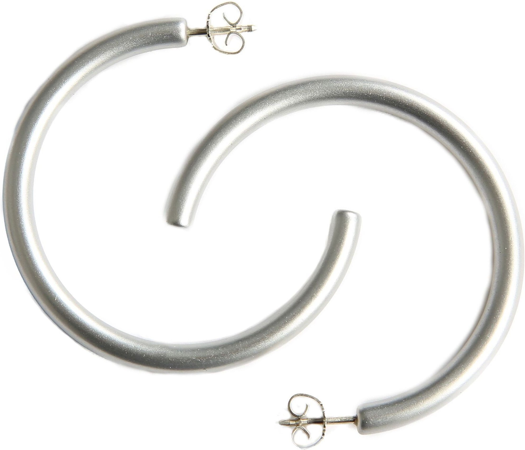 DeMarie Creolen Metall eloxiertes Aluminium Matt/Glanz silber