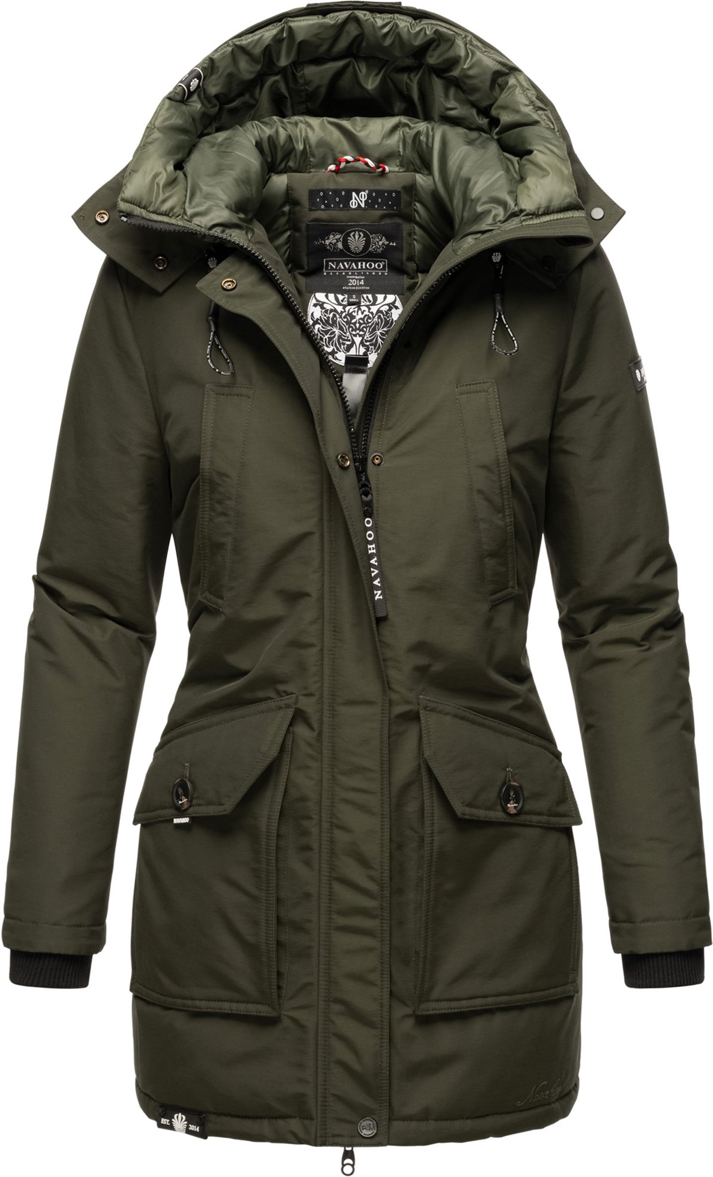 Navahoo Damen Winterjacke Blizzardstorm – Lang, Warm & Funktional