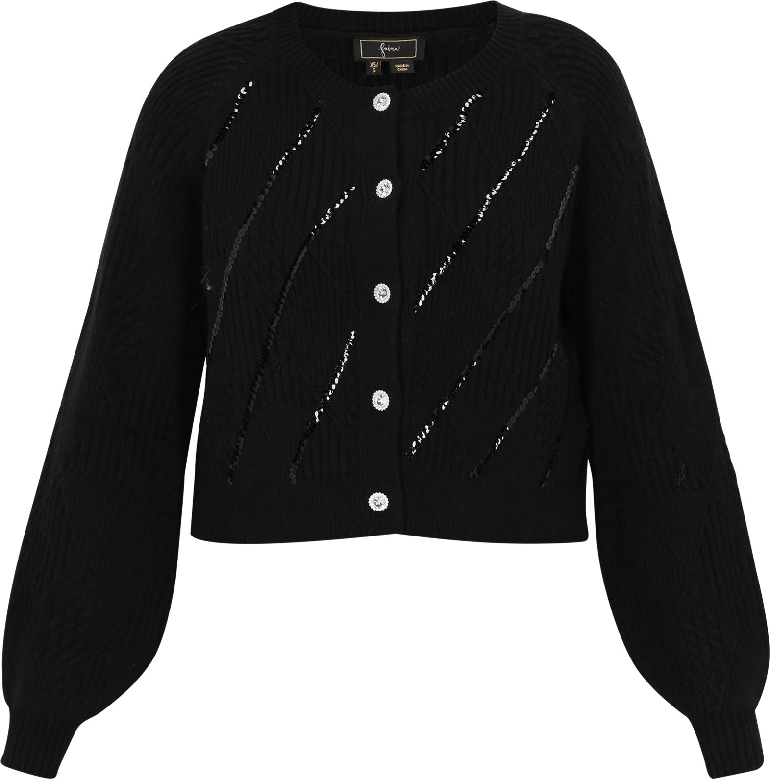 Faina Strickjacke Frauen Schwarz