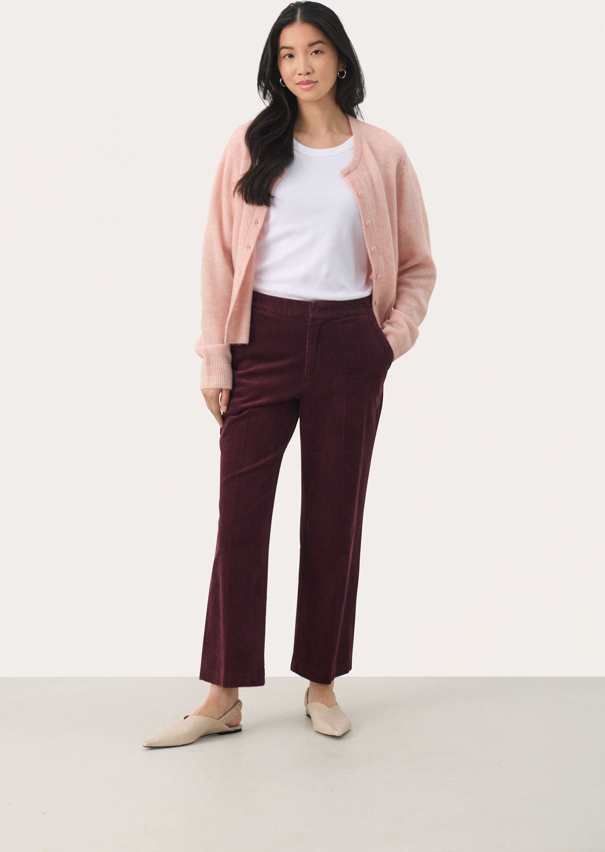 Casual Hose Classic fit Winetasting burgundy