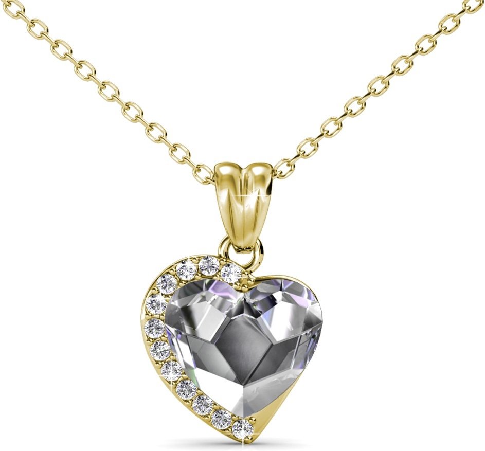 Anhänger „Fond Love“ – Gold und Kristall