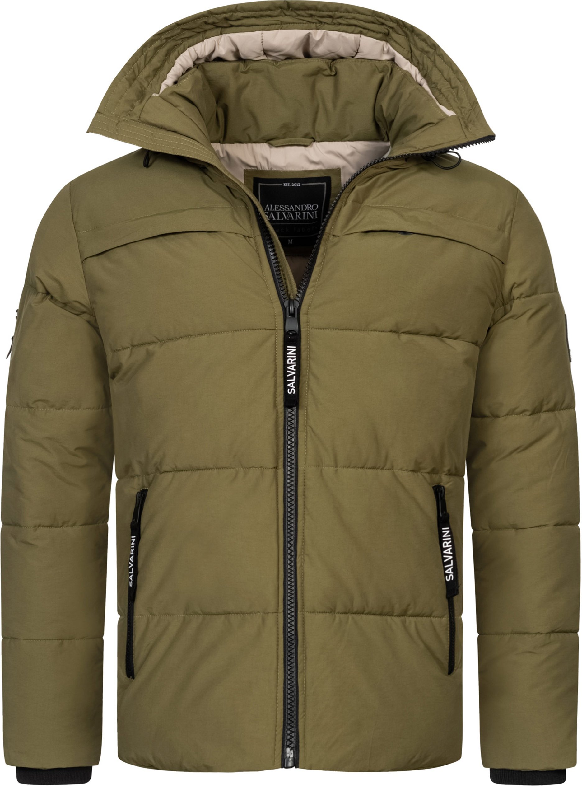 Thumbnail - Alessandro Salvarini Herren Winter Steppjacke AS-334 mit gefütterter Kapuze