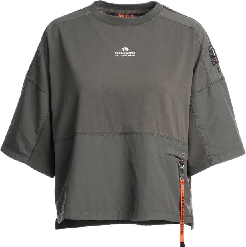 Parajumpers - Kurzes T-shirt In Dunklem Schlamm