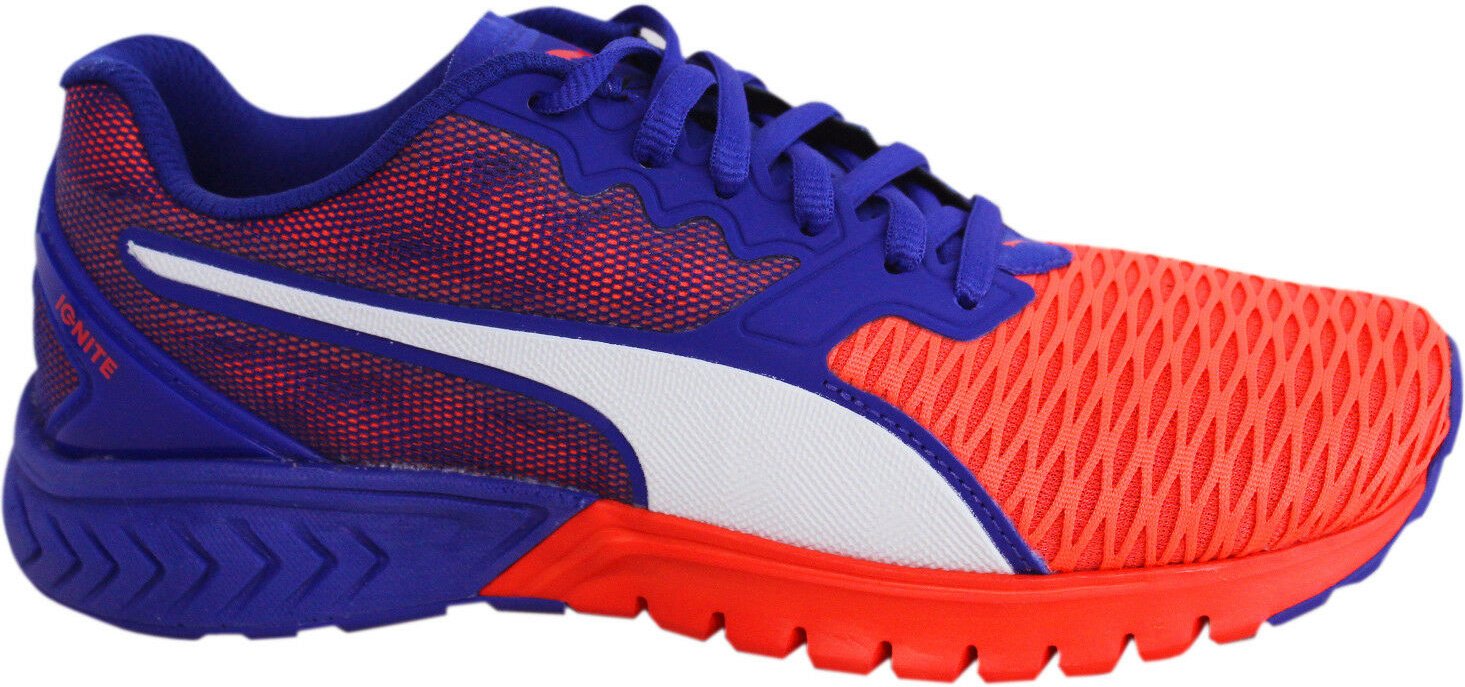 Puma Ignite Dual Womens Schnürung blaue Orangen -Trainer 189148 01 B78C