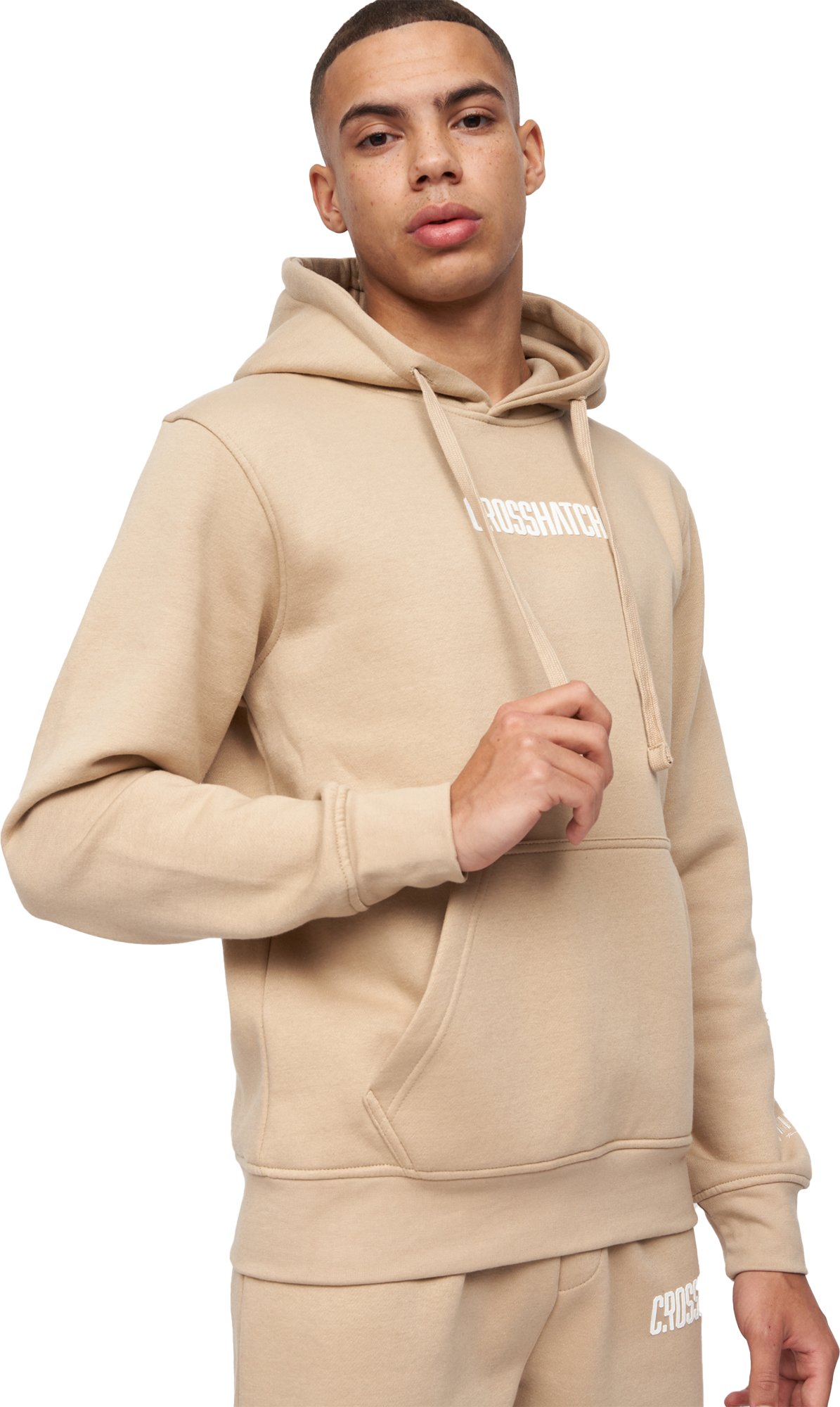 Crosshatch - "Bellmant" Kapuzenpullover für Herren (Steinfarben)