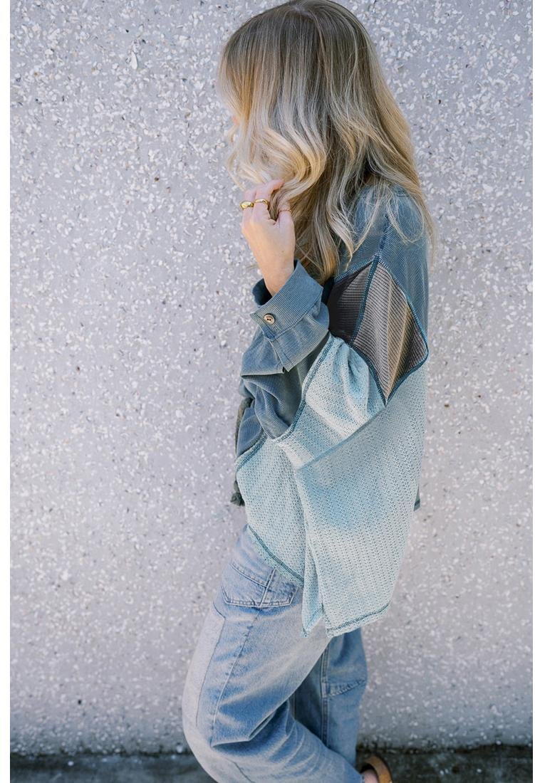 Thumbnail - Azura Exchange Damen Patchwork Langarm-Sweatshirt