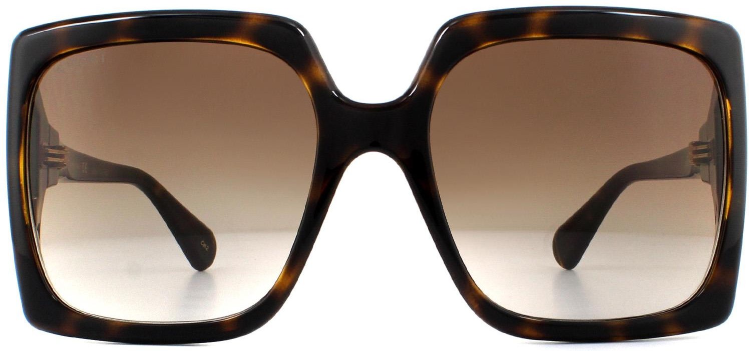 Gucci Sonnenbrille GG0876S 002 Dunkel Havanna Braun Verlauf