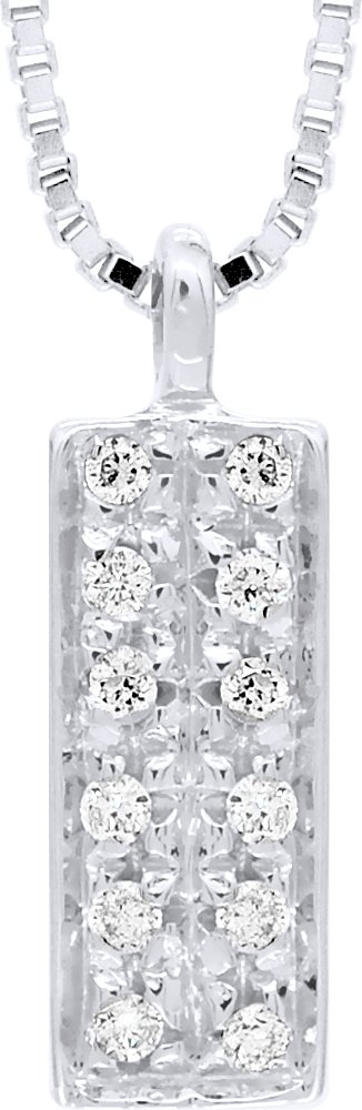 DIADEMA - Halskette mit Diamanten - Weißgold - venezianische Kette