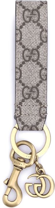 Beige Stoff-Schlüsselanhänger