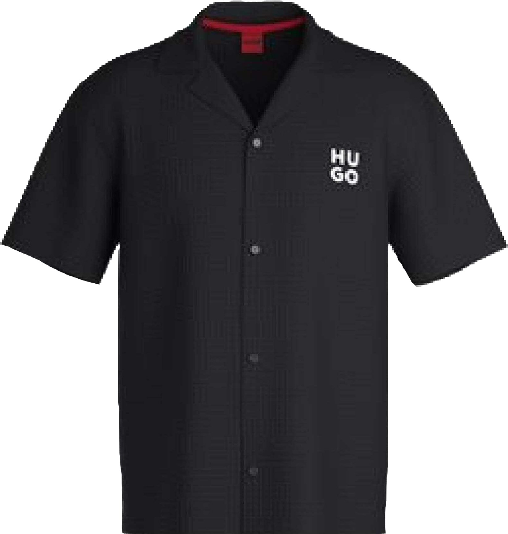 Hugo - "Chaffle Waffle" Hemd für Herren, Strand (Schwarz)