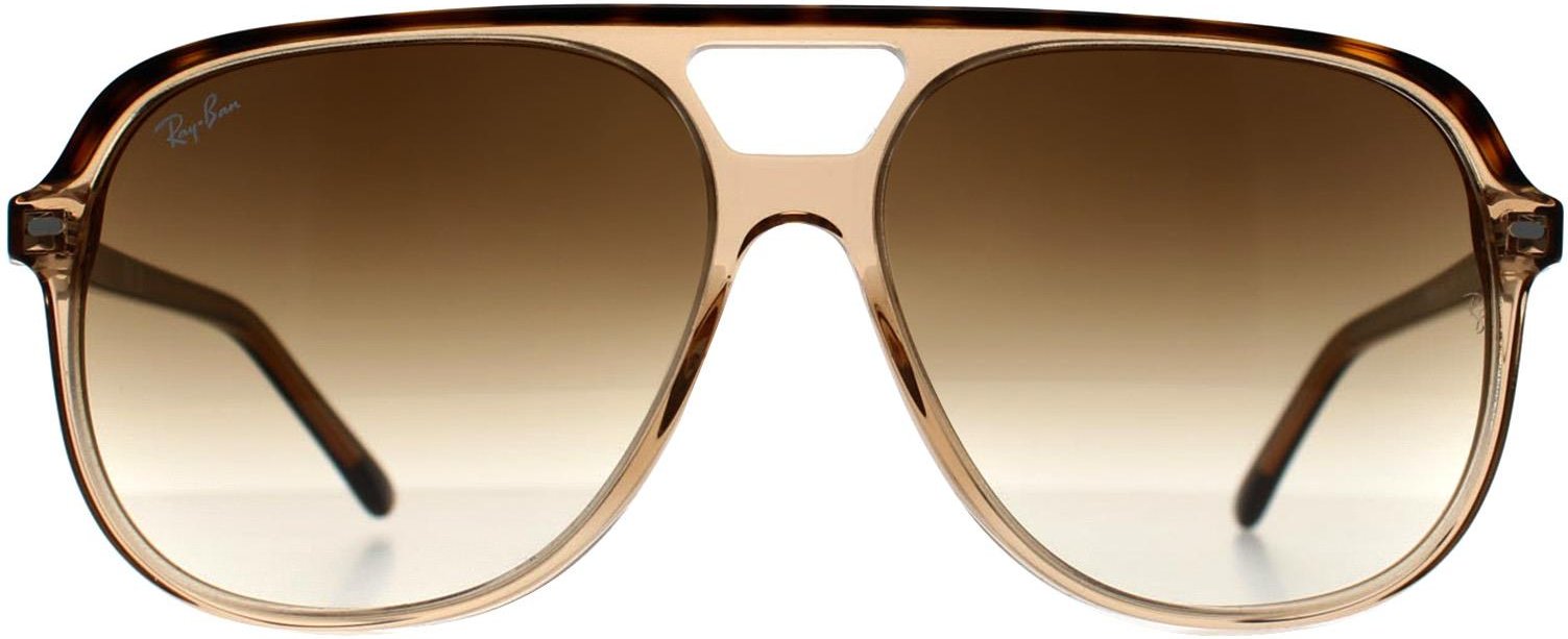 Ray-Ban Bill RB2198 129251 poliert havanna auf transparentem braun hellbraun Farbverlauf Sonnenbrille