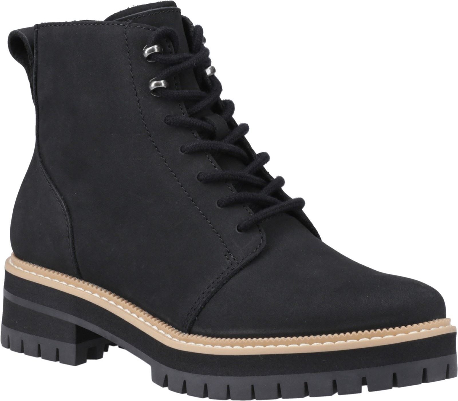 TOMS Wylder Leder Damen Schwarz Stiefel