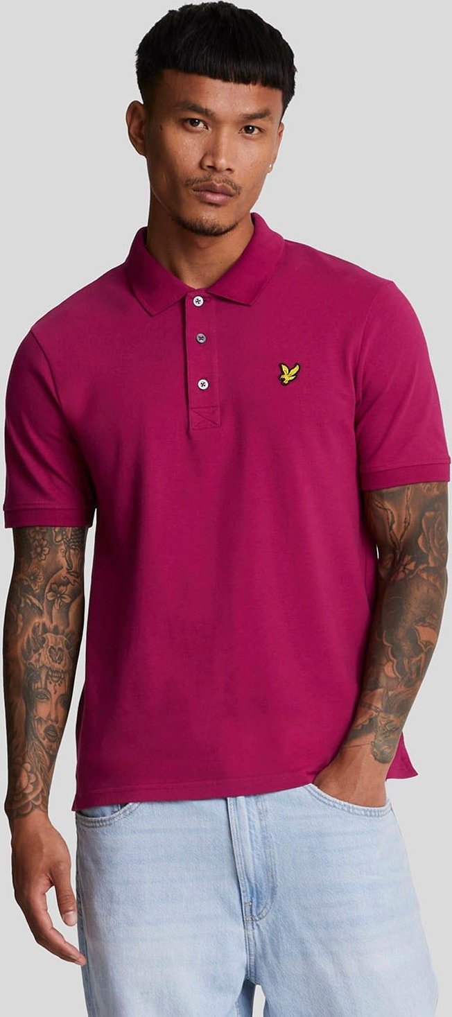 Thumbnail - Lyle & Scott - Poloshirt für Herren (Burgunderrot)