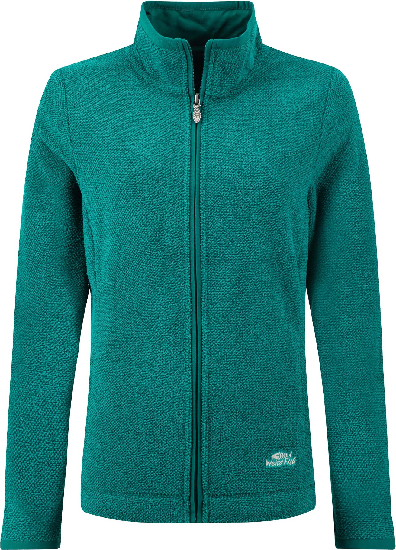 Weird Fish - "Cheryl" Fleecejacke für Damen, Durchgehender Reißverschluss, Strukturiert (Dunkel-Türkis)