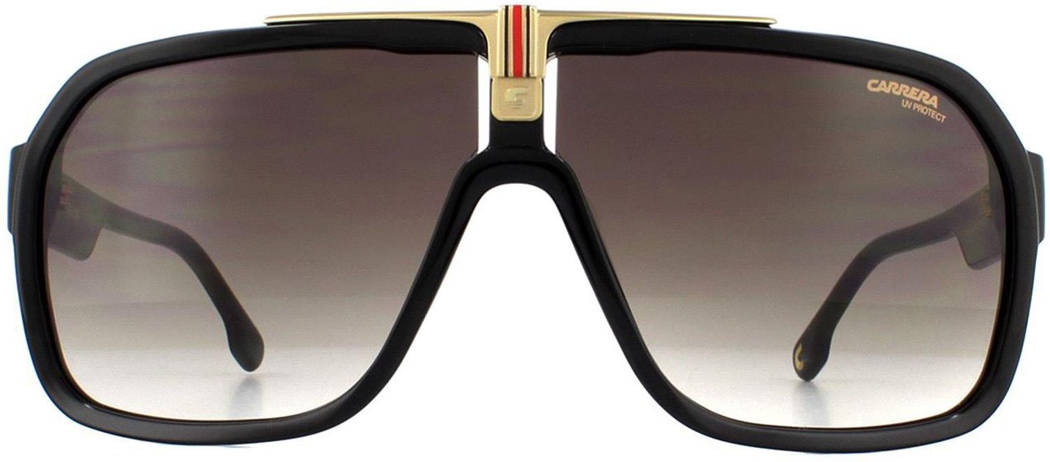 Carrera Shield Mens Black Brown Gradient Sunglasses