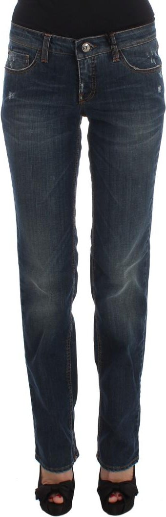 Costume National Damen Blaue Baumwollmischung Bootcut Jeans